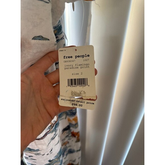 Free People Ivory Flamingo Dress - Size 2 - NWT - Picture 4 of 5
